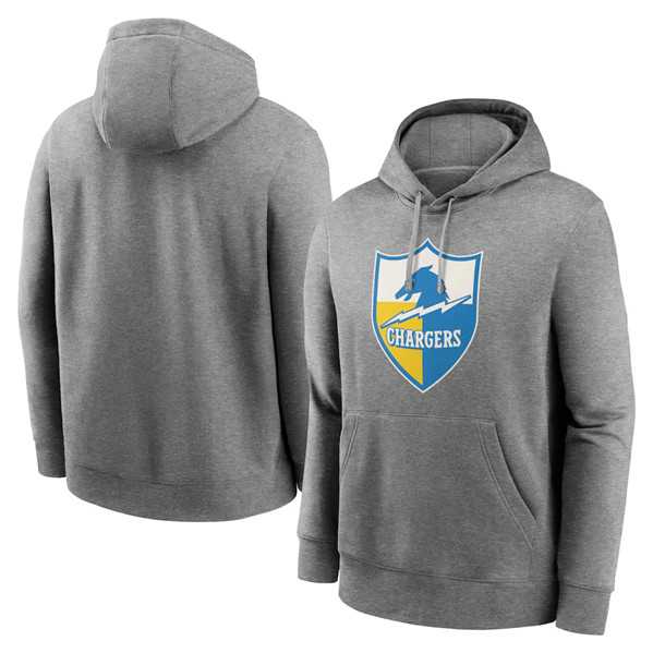 Men's Los Angeles Chargers Heather Gray Primary Logo Long Sleeve Hoodie T-Shirt,We sell and wholesale Men's Los Angeles Chargers Heather Gray Primary Logo Long Sleeve Hoodie T-Shirt on line form chian!